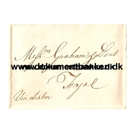 Maderia Letter. Document England London. 8 oct. 1782