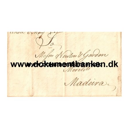 Maderia Letter. Document England London. 25 march 1776.