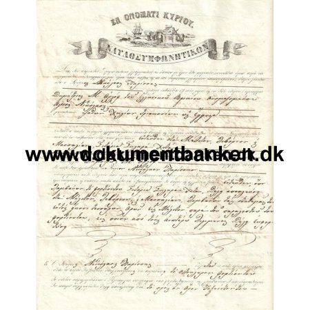 Skibsfragtbrev, Grkenland, 20 oktober 1853