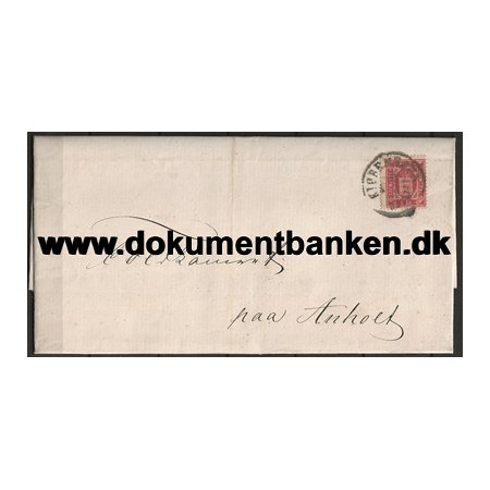 Tjenestebrev til Toldkammeret p Anholt 1871 4 Skilling tjenestebrev