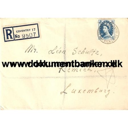Coventry 17, England, R-Kuvert, 1955