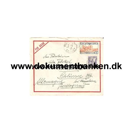 Tunis Luftpostbrev til Tyskland 1937