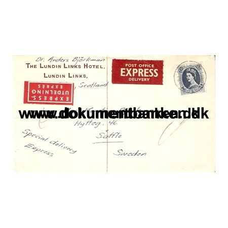 England. Express. Kuvert. The Lundin Links Hotel. Lundin Links. Scotland