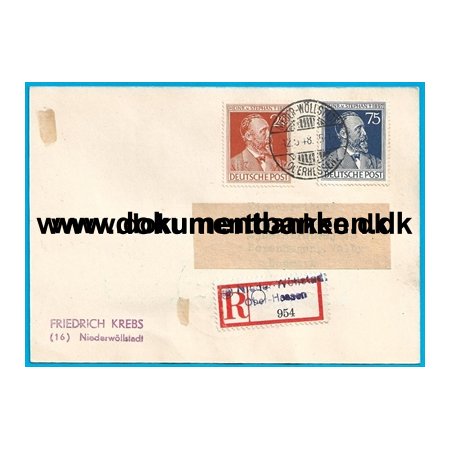 Amerikans/Britisk Zone kuvert Tyskland 1948
