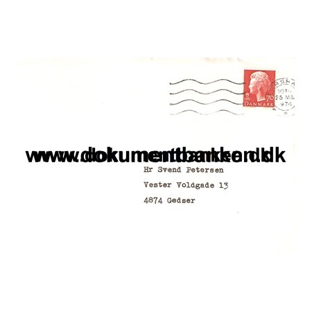Frerne. Torshavn 25 maj 1974. Kuvert.