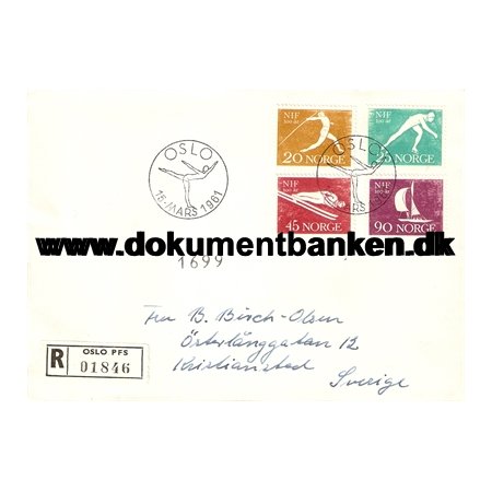 NIF 100 r. 1961. Norge FDC. 