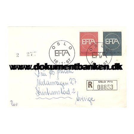 EFTA. 1967. Norge FDC. 