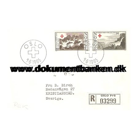 Norges Rde Kors. 1865 - 1965. Norge FDC. 