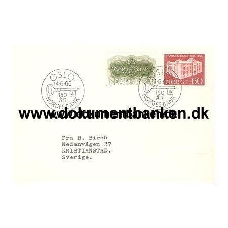 Norges Bank. 1966. Norge FDC. 