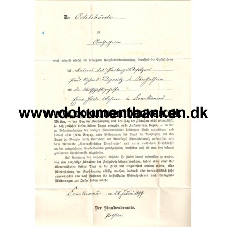Tyskland, Dokument, Frankenau, 1899