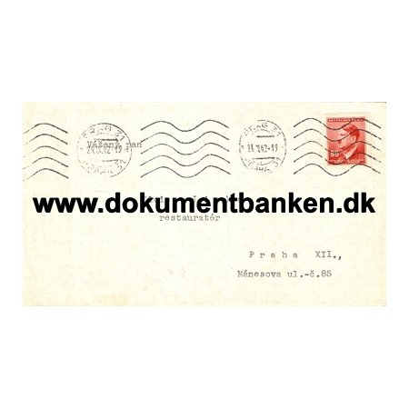 Bhmen und Mhren, Kuvert 0,80 K., 1942