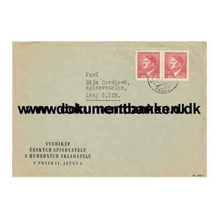Bhmen und Mhren, Kuvert 2 X 1,20 K., 1944