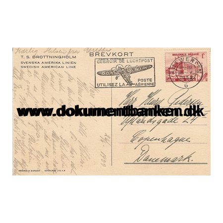 Belgien, Antwerpen, Dekorativt kort, 1939