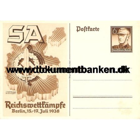 Helsag, SA, Reichswettkmpfe, Postkarte, 1938
