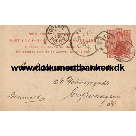 Helsag, England, Too Late, til Danmark, 1892