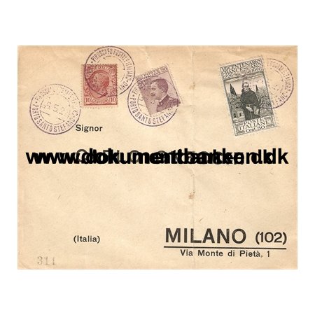 Italien, Kuvert, Francescano, 1927