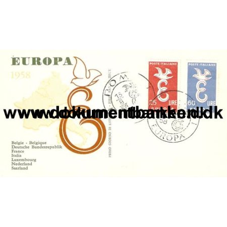 Italien, Europa, Kuvert, 1958