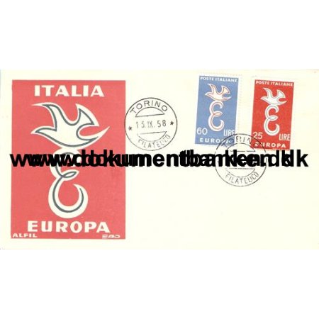 Italien, Europa, Kuvert, 1958