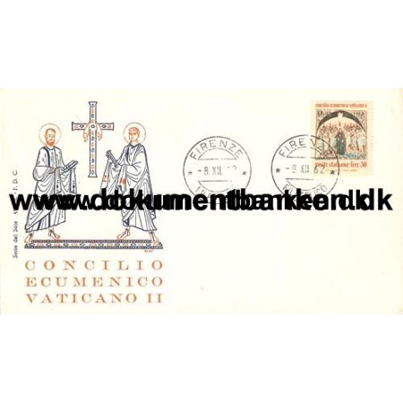 Italien, kumenisk Koncil, Kuvert, 1962