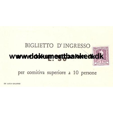 Italien, Biglietto D'Ingresso, L. 30, Amalfi