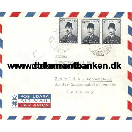 Indonesien. Kuvert 1963