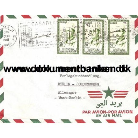 Marokko. Luftpostbrev 1961