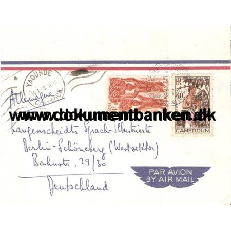 Cameroun. Luftpost brev. 1959