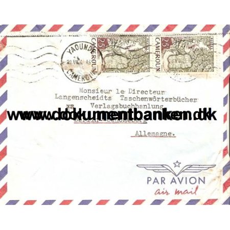 Cameroun. Luftpost brev. 1961
