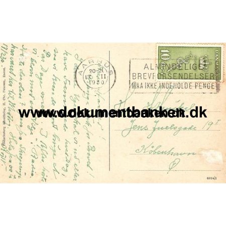 Danmark. 10 re Krftmrke p postkort. 1930