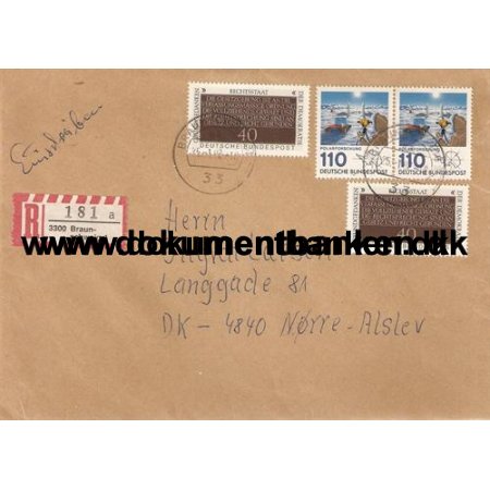 Tyskland. R kuvert Braunschweig 1. 1982