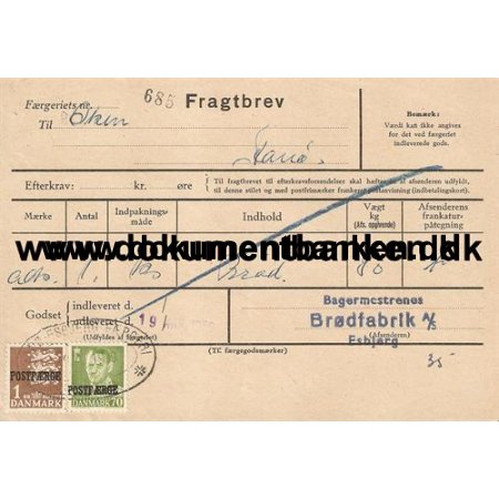 Danmark,  Postfrge, 1Kr,  70 re, Fan - Esbjerg, 1959