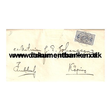 Tjenestebrev med indhold, Dokument, Sverige, 1903