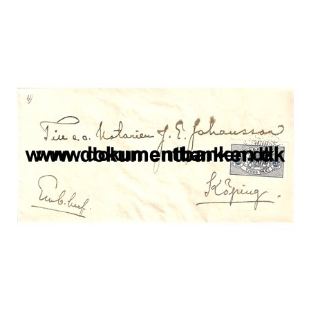 Tjenestebrev med indhold, Dokument, Sverige, 1903