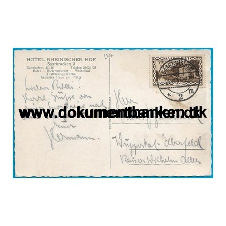 Volkabstimmung 1935, Saar, Tyskland, Postkort, 1934