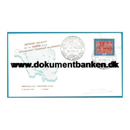 Bundespost, Tyskland, Brev ,1959