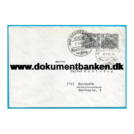 Posthorn Overtryk Amerikansk Britisk Zone Tyskland Kuvert 1948