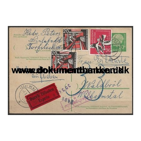 Bundespost Opfrankeret Helsag 1958