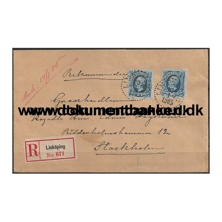 Linkping Svensk Bystempel 1905