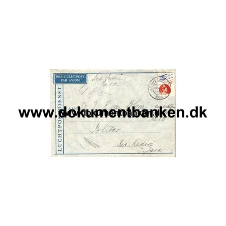Luftpostbrev fra Holland til Java (Ned. Indie) 1935