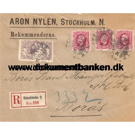 Aron Nylen, Kuvert, Stockholm 3, 1904