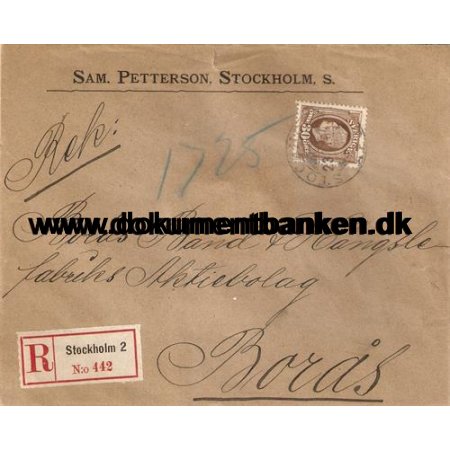 Sam. Petterson, Stockholm 2. Kuvert, 1904
