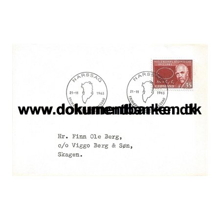 Niels Bohr, Grnland, Kuvert, 1963