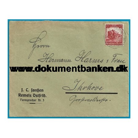Tyske Jernbaners 100 rs Jubilum, Kuvert, Tyske Rige, 1935