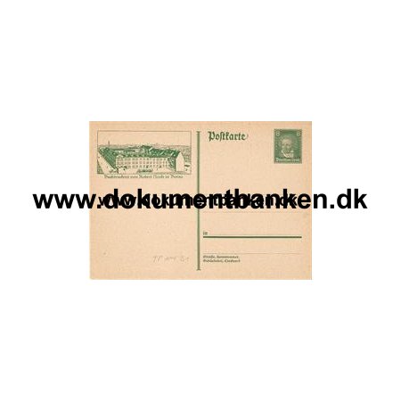 Buchdrckerei in Borna Postkarte ubrugt
