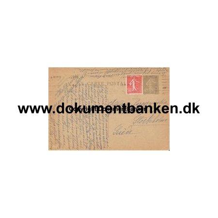 Carte Postale sendt til Sverige 26 april 1929