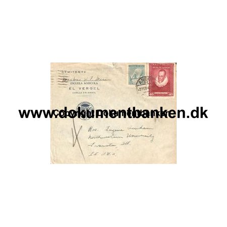 Chile brev til USA 1948