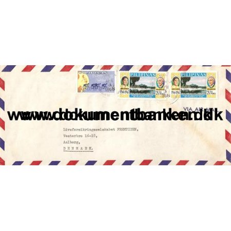 Luftpostbrev til Denmark 1968