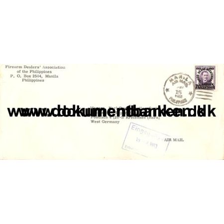 Luftpostbrev til Germany 1963