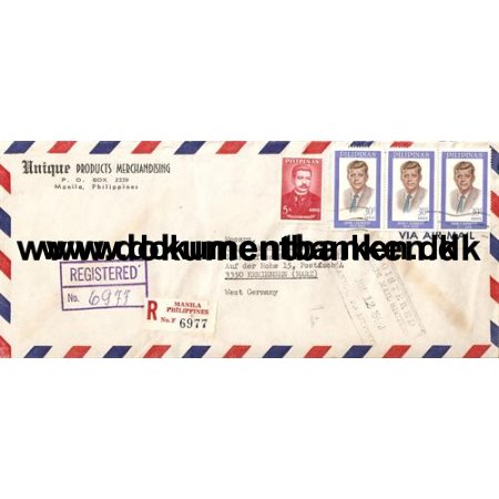 R-Luftpostbrev til Germany