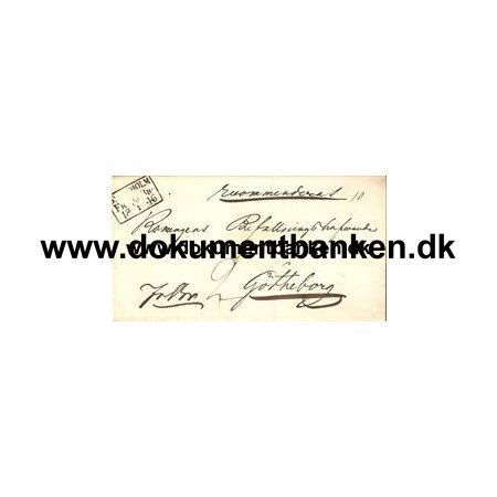 Brev fra Stockholm til Befalingshavende i Gtheborg 20 januar 1846